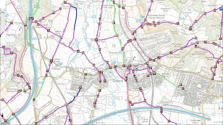 Getting To Otford Visit Otford   Otford Footpath Map 768x430 